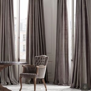 Restoration Hardware Thai Tonal Silk‎ Stripe Drapery 83"x50" 2 panels